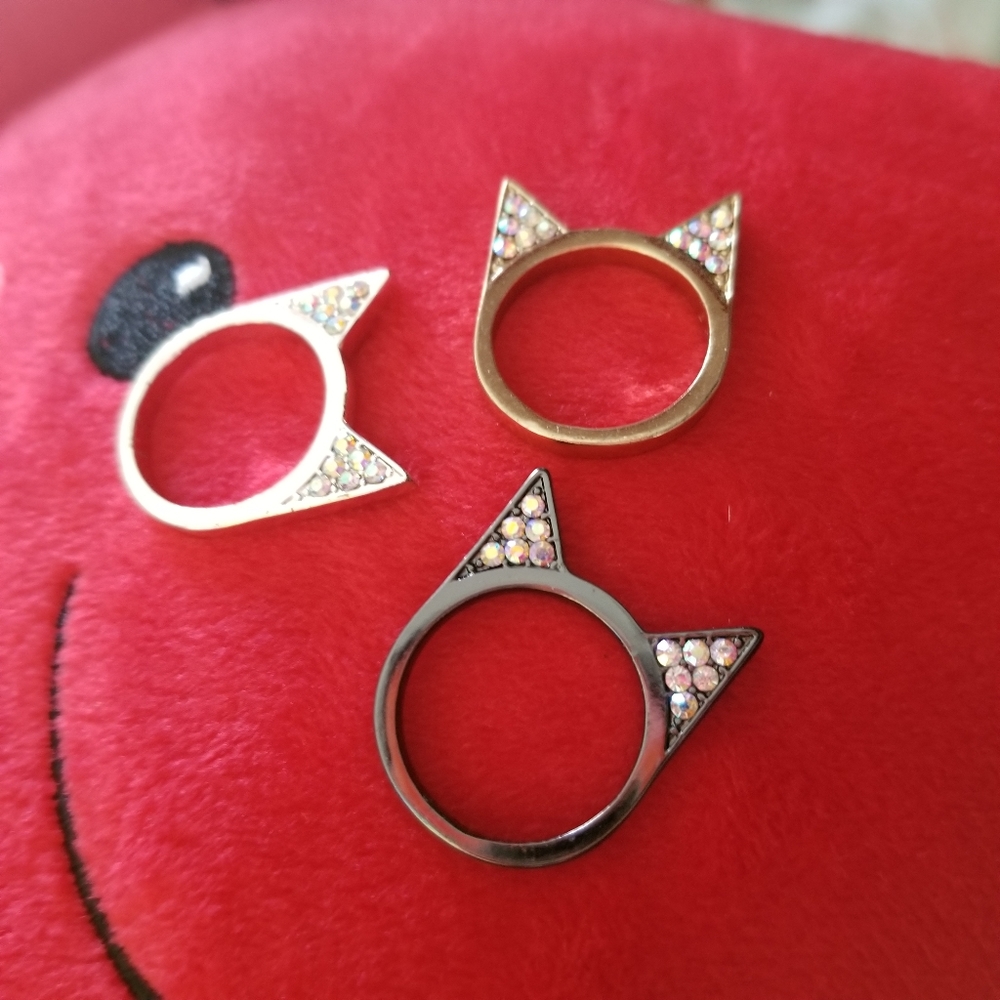 Cat-ear ring set